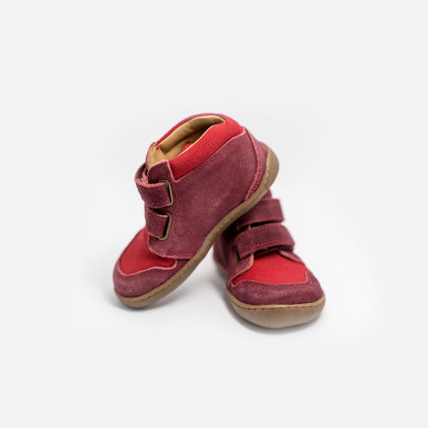 BLifestyle lasten välikausikengät “pesukarhu”, punainen väri. Lasten paljasjalkakengät.