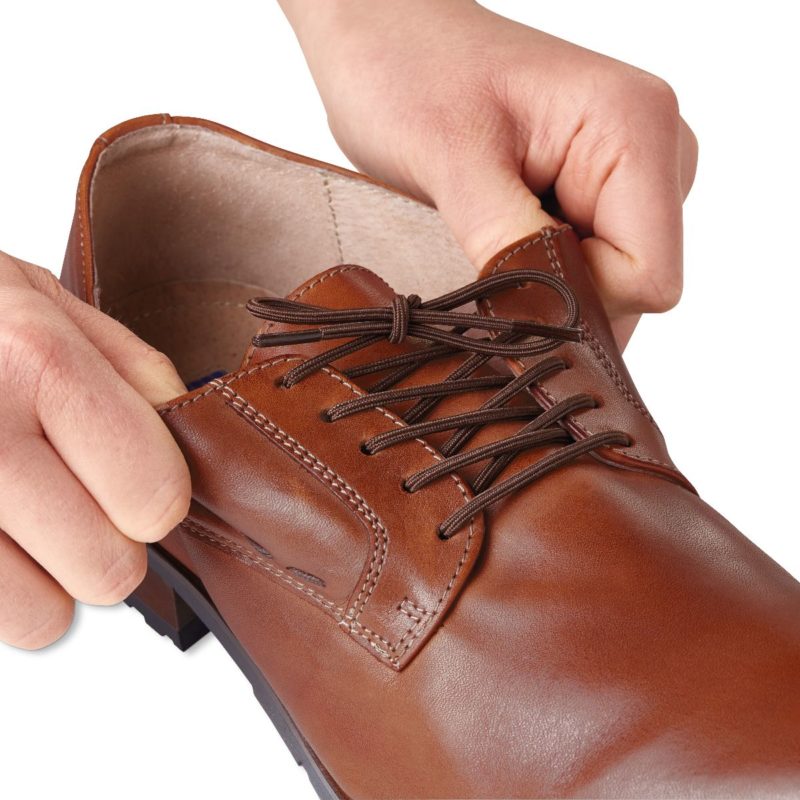 Shoelaces elastic - brown 60 cm / 23.6 inch